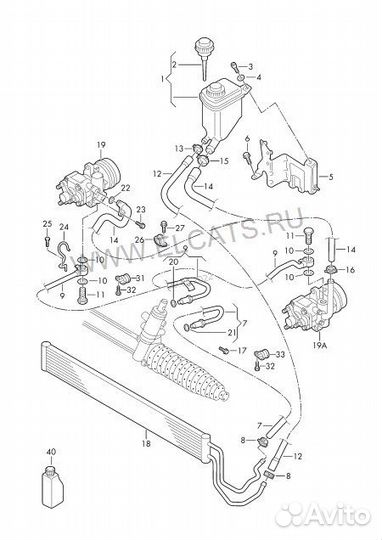 Шланг гидроусилителя volkswagen Туарег