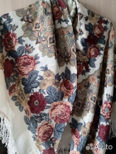 Павловопосадский платок шерсть новый