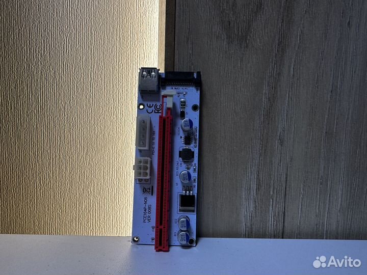 Райзера для видеокарт 6Pin/Molex/Sata гарантия