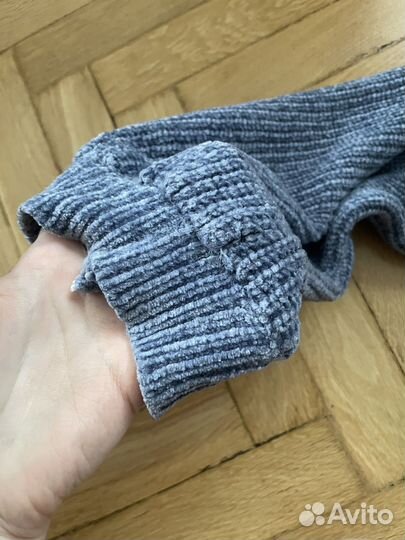 Свитер синий укороченный