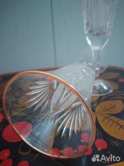 Хрустальные фужеры бокалы для шампанского СССР