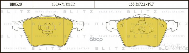 Колодки тормозные дисковые передние volvo S60/S