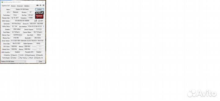 Видеокарта XFX Radeon RX 580 8GB