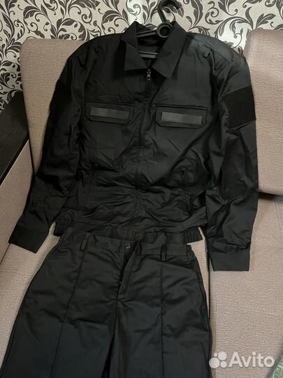 Офисная военная форма черная длинный рукав