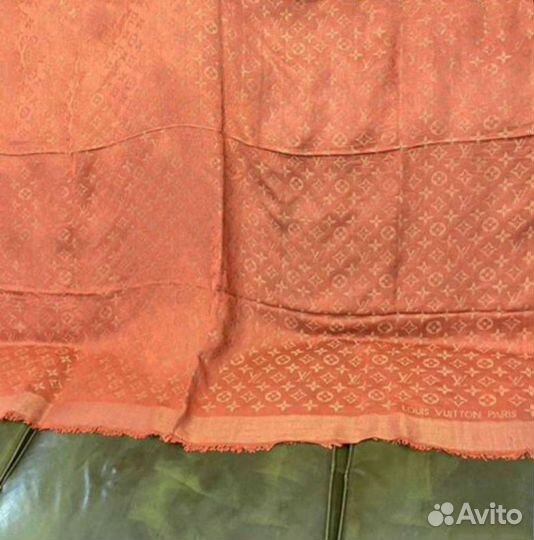 Платок шаль louis vuitton шерсть/шелк италия