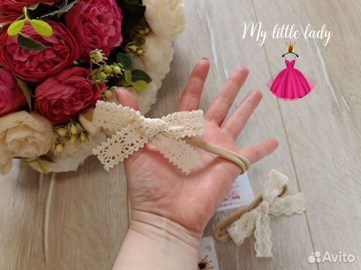 Ретро повязки бант для девочки новые