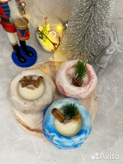 Новогодние свечи подарки ручной работы