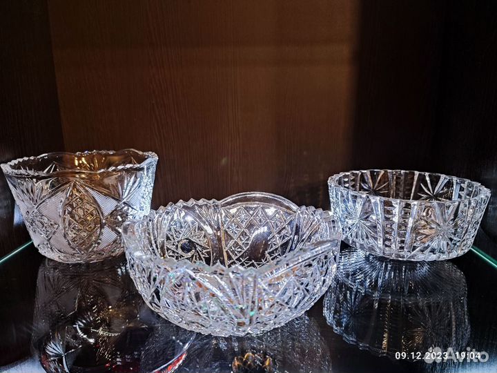 Вазы для конфет хрустальные СССР