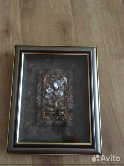 Кованная картина в стекле