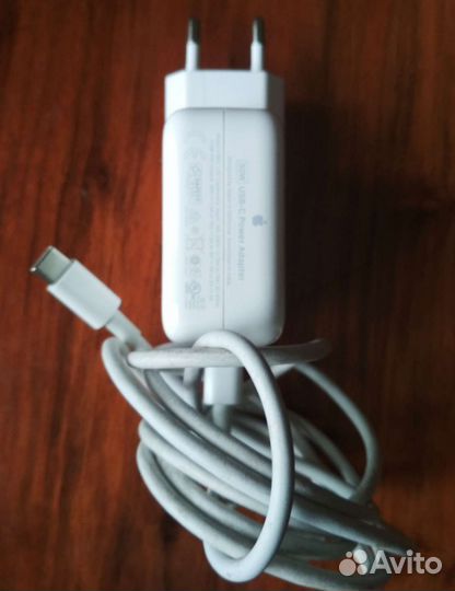 Зарядное устройство type-c 30вт для macbook+кабель