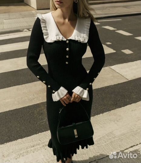 Платье трикотажное миди