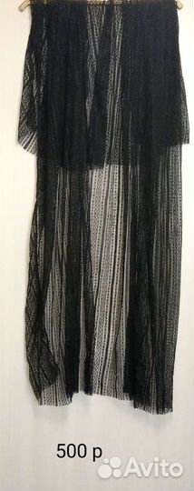 Отрезы ткани гипюр-стретч и сетка-стретч