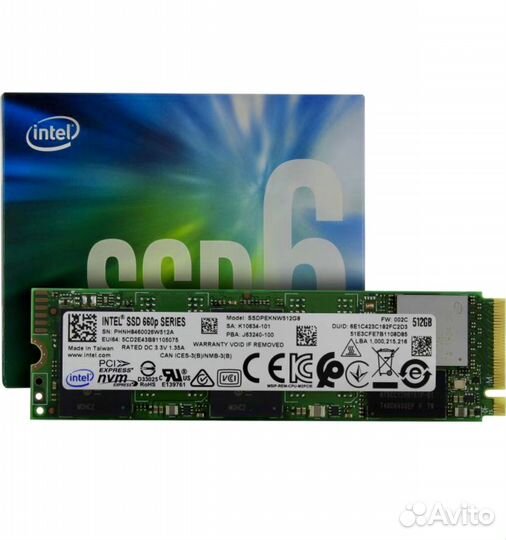 Intel 512GB, M.2 2280,NVMe, PCI-E 3.0 x4