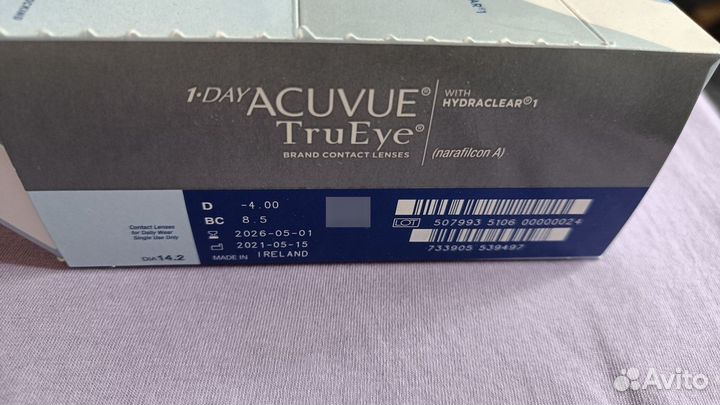 Однодневные линзы 1 Day Acuvue TrueEye -4