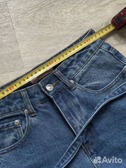 Джинсы женские широкие плотные xs s