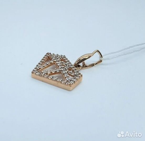 Подвеска с синтетическим камнем Золото