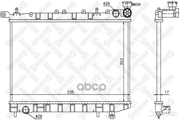 10-25121-SX радиатор системы охлаждения Nissan