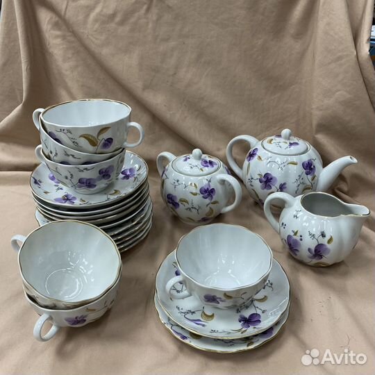 Чайный сервиз Фиалка лфз СССР (сзр)