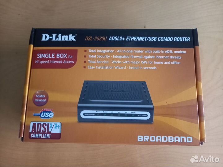 Adsl модем D-Link DSL-2520U