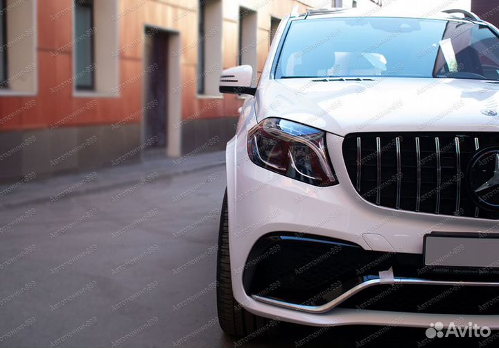 Решетка радиатора GTR на Mercedes GLS 166 хром