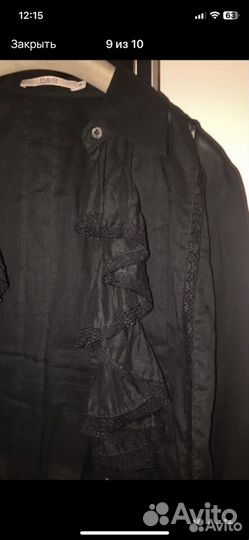 2 блузки женские черная Valentino и беж с кружевом