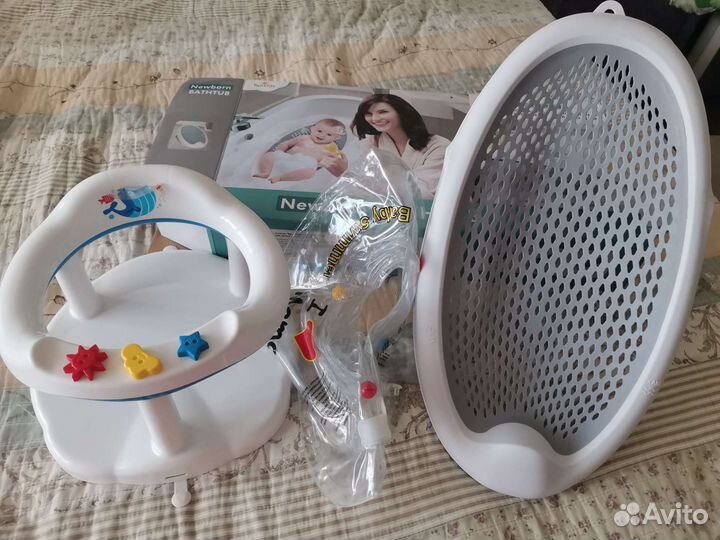 Горка для купания, стульчик, круг