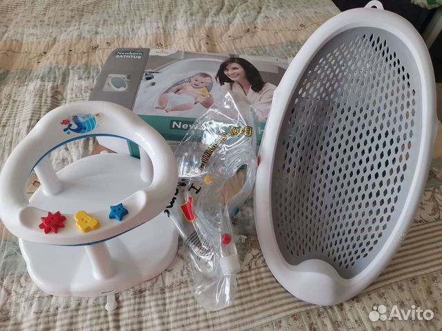 Горка для купания, стульчик, круг