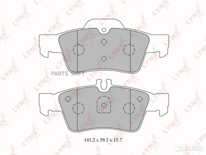 Lynxauto BD-5325 Колодки тормозные задние mercedes