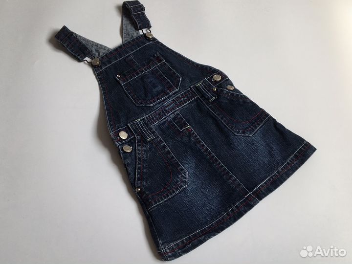 Джинсовый сарафан для девочки 92