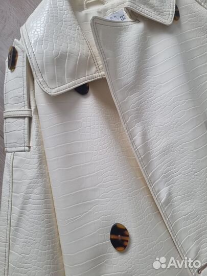 Плащ (тренч) из экокожи