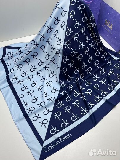 Платки Calvin Klein 90x90см шелк 4 цвета