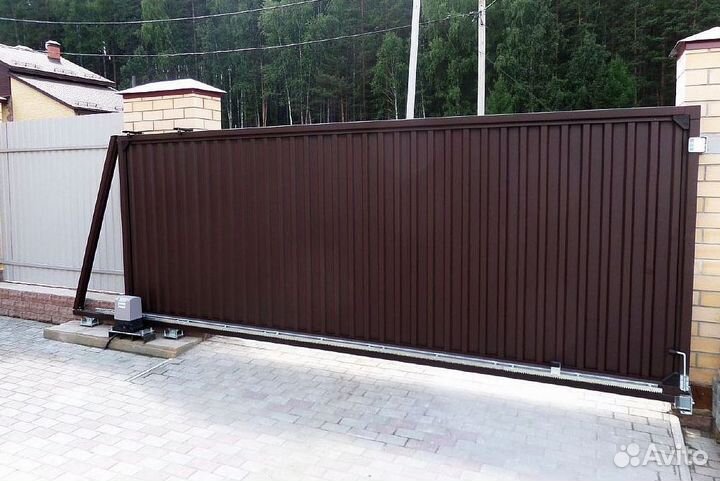 Откатные ворота под ключ. Установка