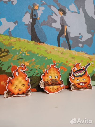 Значок Кальцифер Ходячий замок