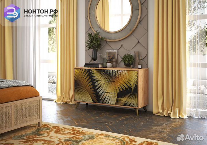 Комод Фьюжн с дверцами golden forest / дуб крафт з