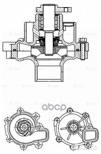 Насос водяной Mazda CX-5 (12) / 3 (13) / 6 (13