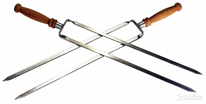 Шампур для гриля 3 мм с деревянной ручкой