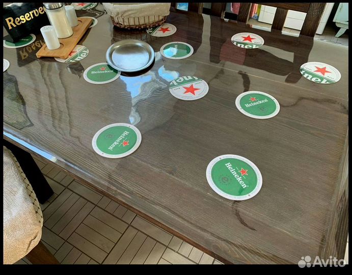 Гибкое стекло на стол, прозрачная клеенка пвх