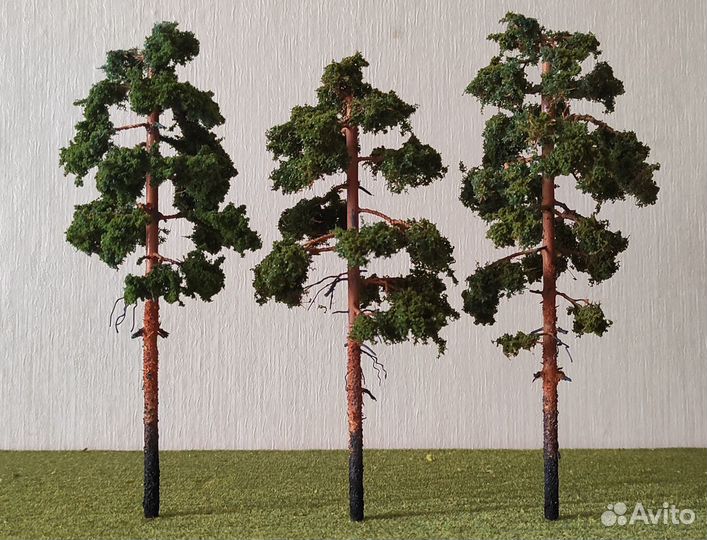 Железная дорога. Сосны, деревья для макета HO 1:87