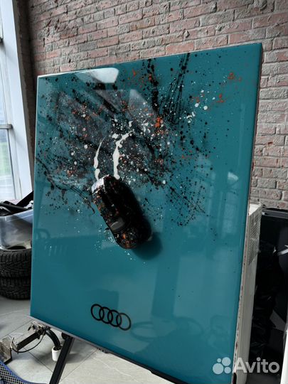 Картина из эпоксидной смолы с Ауди RS6