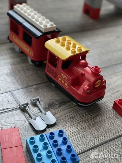 Поезд Лего дупло железная дорога+мост