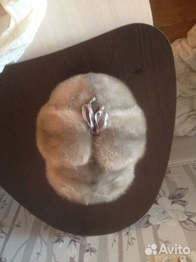 Шапка из голубой норки