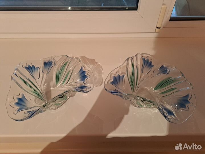 Конфетница цветное стекло