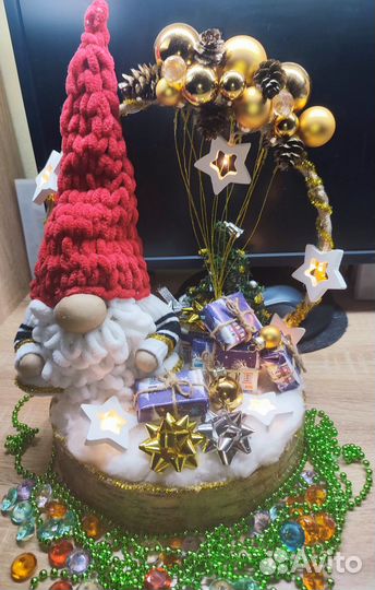 Новогодняя композиция с подсветкой