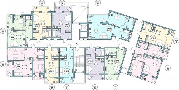Квартира-студия, 40,5 м², 2/5 эт.