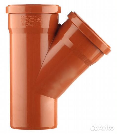 Тройник d110 мм 45 пластиковый для наружной канали