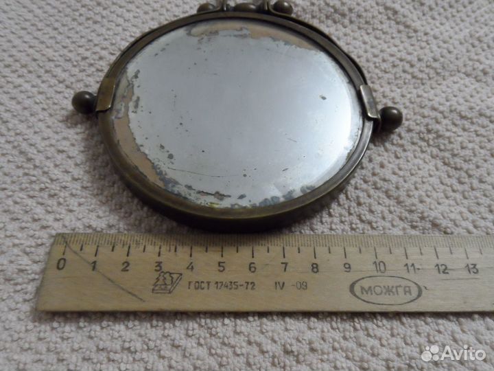 Зеркало с ручкой винтаж клеймо 1920-30 год