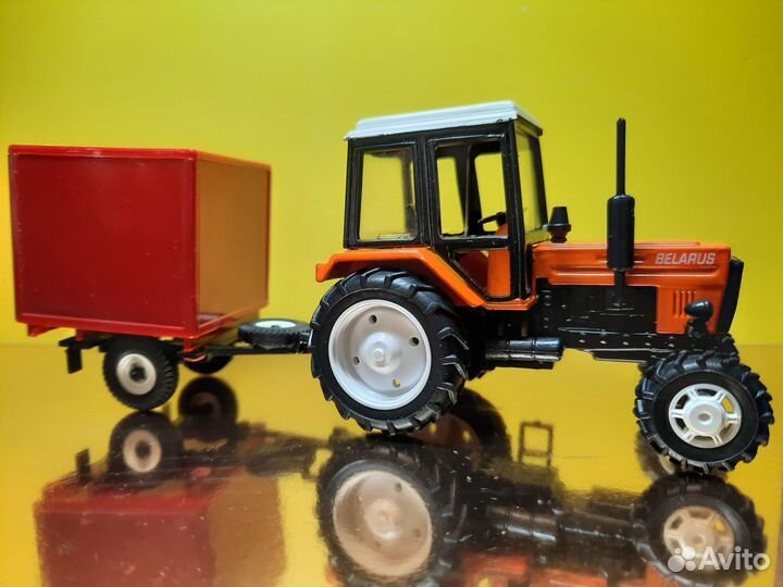 Модель Трактор Беларус мтз 82-Люкс с прицепом
