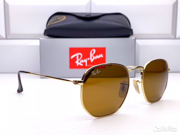 Очки Ray Ban 3548 N Hexagonal Коричневые