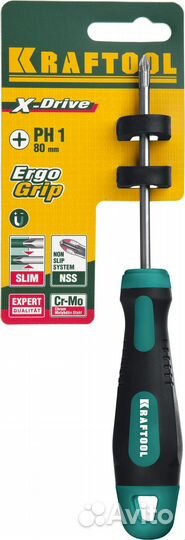 Отвертка (250072-1-080), kraftool Х-Drive, PH1 x