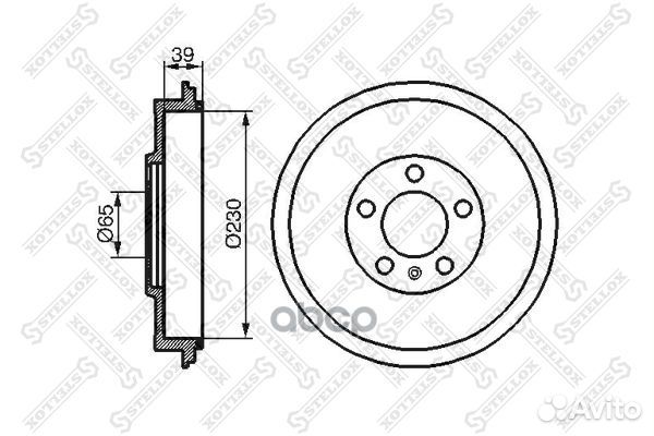 6025-4303-SX барабан тормозной Skoda Octavia 1
